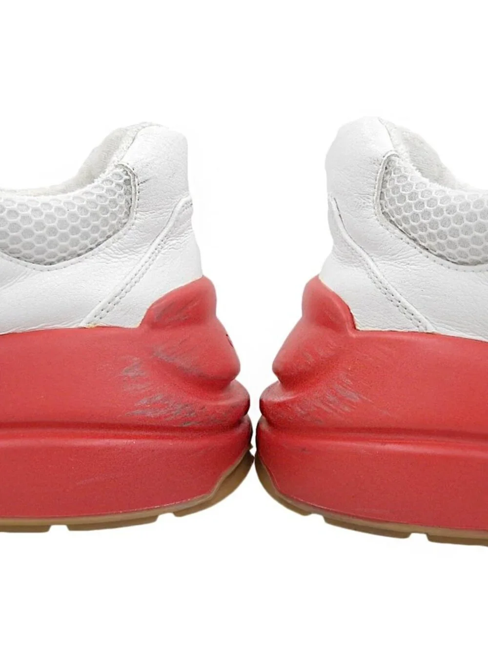 Gucci Mesh Leather Rhyton Sneakers White